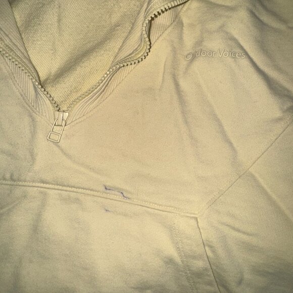 Outdoor Voices Pale Yellow 1/2 Zip Pullover Sweatshirt - Picture 4 of 4